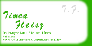 timea fleisz business card