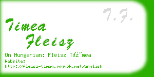 timea fleisz business card